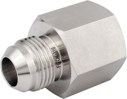 تركيب أنبوب متوهج 37 درجة 1/4 بوصة ذكر JIC × 1/8 بوصة أنثى NPT 316 موصل سالب من الفولاذ المقاوم للصدأ 5000 رطل لكل بوصة مربعة، SS-CF-AN4-NS2 in Kuwait