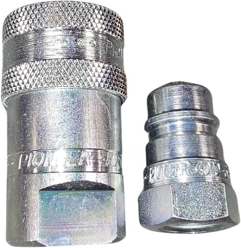 Parker 4010-3P + 4050-3P Hydraulic Quick-Disconnect Coupling Set – ISO 5675 Agricultural 4000 Series, Manual-Connect Steel Pair (Male Tip + Female Coupler) in Saudi Arabia
