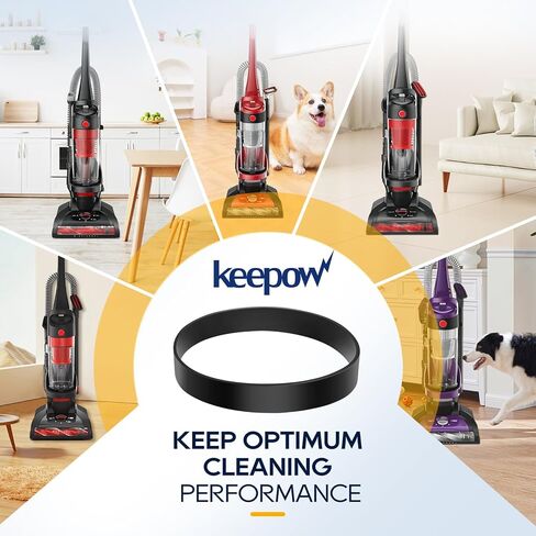 استبدال حزام المكنسة الكهربائية من KEEPOW لهوفر WindTunnel XL وأقصى سعة للمكنسة الكهربائية المستقيمة للحيوانات الأليفة UH71105، UH71105DI، UH71107، UH71100، UH71120، 6 عبوات in Kuwait