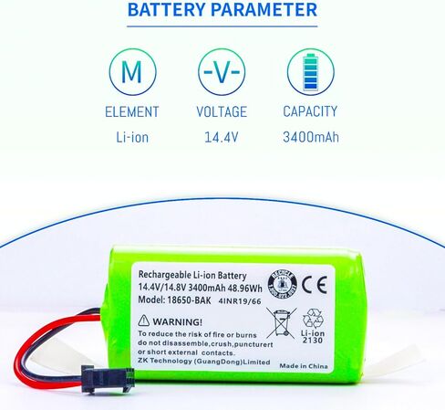 بطارية بديلة جديدة لـ Proscenic 850T 850P Neatsvor X500 X520 X600 Ultenic D5/ D5S Pro Series جهاز آلي لتنظيف الأتربة 14.4 فولت 3400 مللي أمبير في الساعة in Saudi Arabia