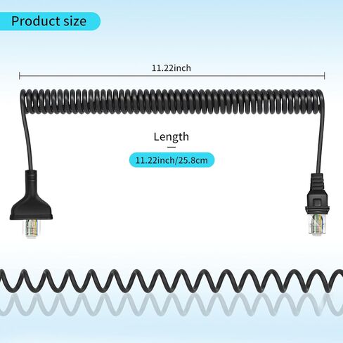 5-Pack KMC-30 KMC-32 Microphone Mic Cable Cord Wire RJ-45 8 Pin to 8 Pin for Kenwood KMC-35 TK-7100 TK-760 TK-768 TK-762G TK-780G M-261A TM-271A Radi Handheld Microphone in Saudi Arabia