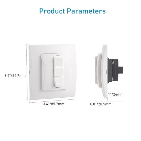 مفتاح 12 فولت للستائر الدوارة - DC59C تحكم في التشغيل/الإيقاف أحادي القطب - متوافق مع ستائر RV، ومصاريع الأسطوانة، والمظلات، والقوارب وملحقات 12 فولت - أعلى/إيقاف/أسفل in Kuwait