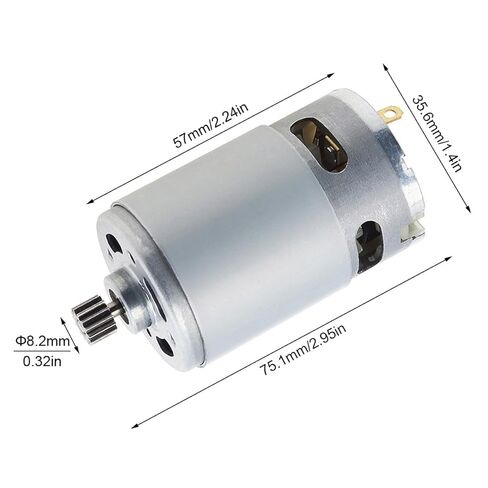 محرك DC عالي عزم الدوران 14 سنًا 8.2 مم 21 فولت RS550 DC Gear Micro Motor، 25000 دورة في الدقيقة، محرك منشار كهربائي للطلب على الأدوات الكهربائية اليدوية والحرفية، علبة التروس in Kuwait