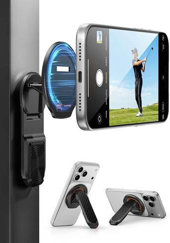 حامل هاتف عربة الجولف المغناطيسي من SUPCASE، حامل هاتف مغناطيسي مزدوج الجوانب متوافق مع MagSafe iPhone 17/16/15/14 وGalaxy S26 Ultra، ملحقات الجولف، هدايا الجولف للرجال والنساء، أسود in Saudi Arabia