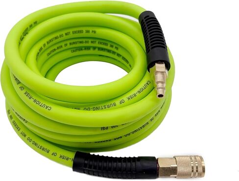 Hybrid Air Hose 1/4-Inch x 100FT,Air Compressor Hose 300 PSI Heavy Duty,Lightweight,Kink Resistant,All-Weather Flexibility with 1/4-Inch Industrial Air Fittings and Bend Restrictors,Green in Saudi Arabia