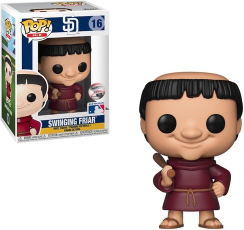 POP Funko MLB: Padres - Swinging Friar Vinyl Figure Bundled with Compatible Box Protector Case, Multicolor, 3.75 Inches in Saudi Arabia