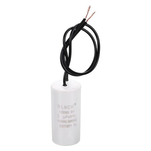 MECCANIXITY CBB60 Running Capacitor, 90uF 450V 2 Wire Electric Air Compressor Motor Run Starting Capacitor for Washing Machine, Refrigerator, Air Conditioner, White in Saudi Arabia