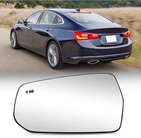 Right Passenger Side Mirror Glass Fit for Chevy Malibu 2016 2017 2018 2019 2020 2021 2022, Heated, door mirror glass, with Blind Spot, Power Adjust, Rear View Mirror Glass, 23372274 in Saudi Arabia