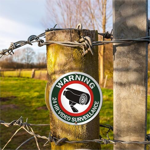 لافتة مراقبة فيديو تحذيرية على مدار 24 ساعة، عبوتان، 10 × 10 بوصة، خالية من الصدأ .040 ألومنيوم ممنوع الوقوف، محمية من الأشعة فوق البنفسجية، مقاومة للبهتان in Kuwait