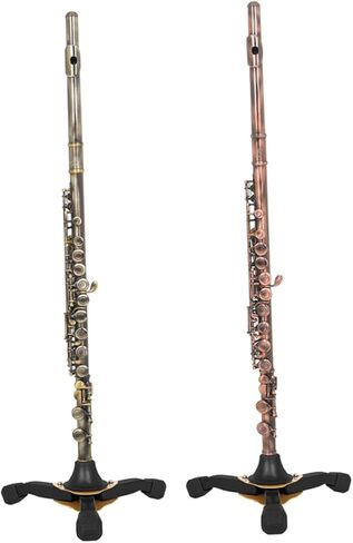 Zerodeko Portable Wind Instrument Stand for Clarinet Flute with Foldable Detachable Yellow Tripod Base, Stable Saxophone Support and Bass Clarinet Holder for Music Accessories in Saudi Arabia