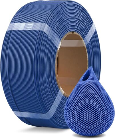 OVERTURE PLA Filament Refill 1.75mm 3D Printer Filament, 1kg (2.2lb) Refilament for Bambu Lab Reusable Spool, Accuracy +/- 0.02 mm, Fit Most FDM 3D Printers (Black) in Saudi Arabia