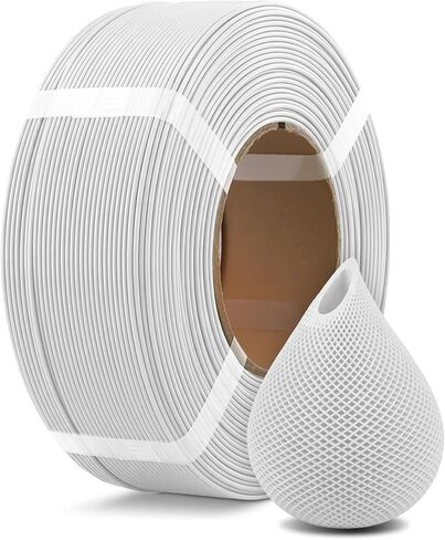 OVERTURE PLA Filament Refill 1.75mm 3D Printer Filament, 1kg (2.2lb) Refilament for Bambu Lab Reusable Spool, Accuracy +/- 0.02 mm, Fit Most FDM 3D Printers (Black) in Saudi Arabia