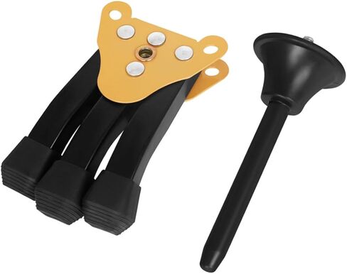 SOLUSTRE Tripod Stand for Clarinet Flute Wind Instrument Holder Foldable Detachable Yellow Thickened Three-legged Support Suitable for Music Equipment Storage in Saudi Arabia