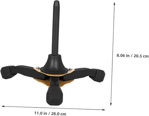 SOLUSTRE Tripod Stand for Clarinet Flute Wind Instrument Holder Foldable Detachable Yellow Thickened Three-legged Support Suitable for Music Equipment Storage in Saudi Arabia