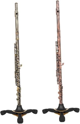 SOLUSTRE Tripod Stand for Clarinet Flute Wind Instrument Holder Foldable Detachable Yellow Thickened Three-legged Support Suitable for Music Equipment Storage in Saudi Arabia