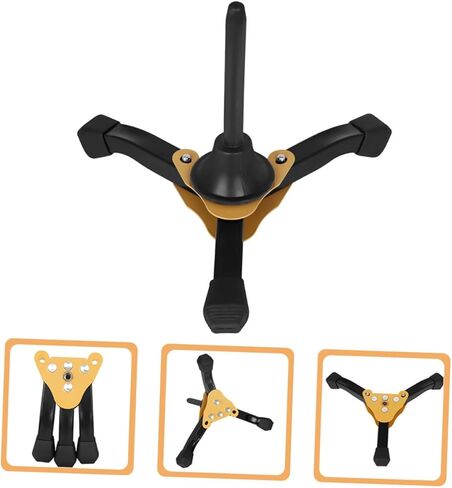 SOLUSTRE Tripod Stand for Clarinet Flute Wind Instrument Holder Foldable Detachable Yellow Thickened Three-legged Support Suitable for Music Equipment Storage in Saudi Arabia
