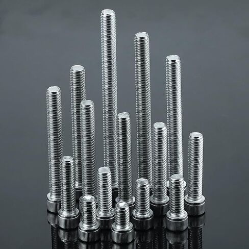 براغي غطاء رأس المقبس 5/16-18 × 3-1/2 بوصة (10 قطع)، 304 من الفولاذ المقاوم للصدأ 18/8، محرك ألين سداسي، براغي أثاث الترفيه المنزلي، فايبلو (مع مفتاح ربط سداسي) in Kuwait