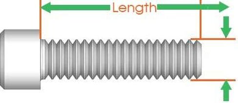 Socket Head Cap Screw, M10-1.5 x 70mm, Stainless Steel A2-70, Hex Socket (Quantity: 50) Coarse Thread, M10 Hexagonal Allen Bolt, Length: 70mm, Partial Thread in Saudi Arabia
