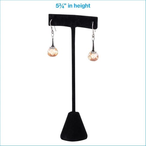 SSWBasics Black Velvet Earring T-Bar Display- Black Velvet Earring Display Stands - T-Bar Earring Stand Display for Retail - Elegant Jewelry Organizer Earring Display Stand for Professional Store in Saudi Arabia
