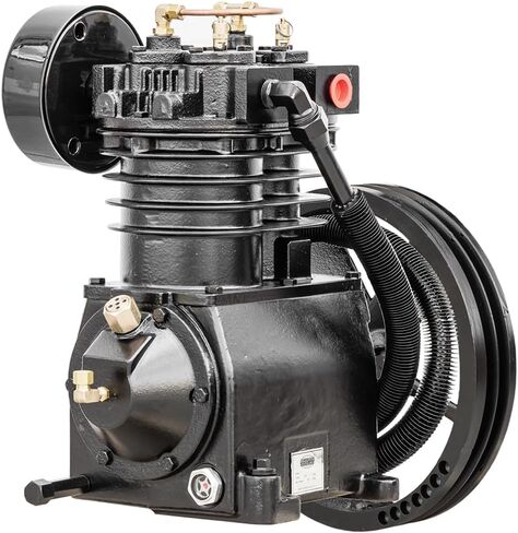 مضخة ضاغط الهواء البديلة 5 HP 2 المرحلة 2 اسطوانة 19 CFM مع تفريغ الرأس من الحديد الزهر 18 CFM لخزانات الضاغط سعة 80 جالون أو أكبر CS1120TH in Kuwait