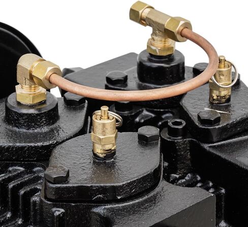 مضخة ضاغط الهواء البديلة 5 HP 2 المرحلة 2 اسطوانة 19 CFM مع تفريغ الرأس من الحديد الزهر 18 CFM لخزانات الضاغط سعة 80 جالون أو أكبر CS1120TH in Kuwait