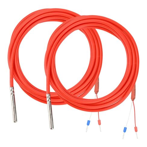 Diymore 2PCS 3M PT1000 Thermal Resistor,3M Silicone Cable,Stainless Steel Probe, -122℉~356℉ Temperature Sensor, High-Precision Platinum Resistance Thermometer for Industrial and Laboratory Measurement in Saudi Arabia