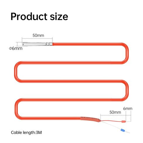 Diymore 2PCS 3M PT1000 Thermal Resistor,3M Silicone Cable,Stainless Steel Probe, -122℉~356℉ Temperature Sensor, High-Precision Platinum Resistance Thermometer for Industrial and Laboratory Measurement in Saudi Arabia