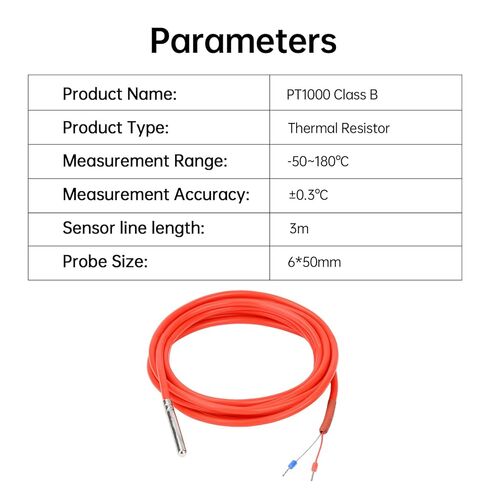 Diymore 2PCS 3M PT1000 Thermal Resistor,3M Silicone Cable,Stainless Steel Probe, -122℉~356℉ Temperature Sensor, High-Precision Platinum Resistance Thermometer for Industrial and Laboratory Measurement in Saudi Arabia