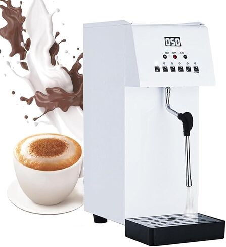 Automatic Milk Frother and Steamer, 2500W Electric Milk Frother and Steamer, Steam Boiling Hot Water Dispenser, 5-Temp Presets, Single 360° Steam Wands, 6l Stainless Steel Tank, LED Display in Saudi Arabia