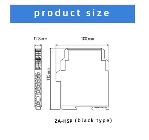 ZA-GHS 1-Input 1-Output photoelectric Isolation Technology Signal Isolator(0-5V Input,0-20mA Output) in Kuwait