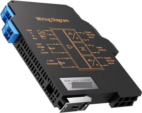 Ultra-Thin Current Signal Isolator 0-5V 0-10V 1-5V Input 4-20mA 0-20mA 1-5V Output 1 in 1 Out(4-20mA to 0-5V) in Kuwait