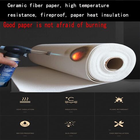 Ceramic Fiber Insulation Paper 20x30cm - 2mm Thick Fireproof Material for Stoves, Kilns, and Pizza Ovens in Saudi Arabia