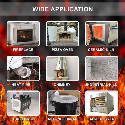 Ceramic Fiber Insulation Paper 20x30cm - 2mm Thick Fireproof Material for Stoves, Kilns, and Pizza Ovens in Saudi Arabia