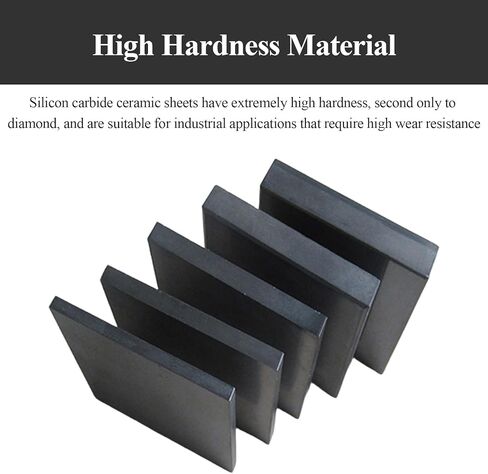Silicon Carbide Ceramic Insulation Sheet 200×200×3Mm-200×200×20Mm Suitable for Lab Equipment and Chemical Industries,200×200×6mm(200x200x4mm) in Saudi Arabia