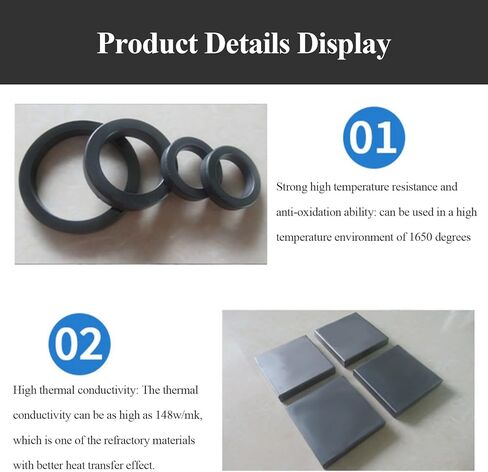 Silicon Carbide Ceramic Insulation Sheet 200×200×3Mm-200×200×20Mm Suitable for Lab Equipment and Chemical Industries,200×200×6mm(200x200x4mm) in Saudi Arabia