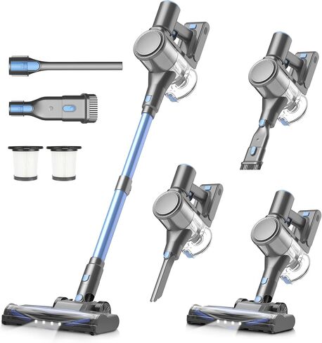 Zefiro Cordless Vacuum Cleaner for Home,450W /40Kpa 50Mins Stick Vacuum,Anti-Tangle 1.5L Dust Cup, Rechargeable Wireless Handheld Vacuum for Pet Hair/Carpet/Floor in Saudi Arabia