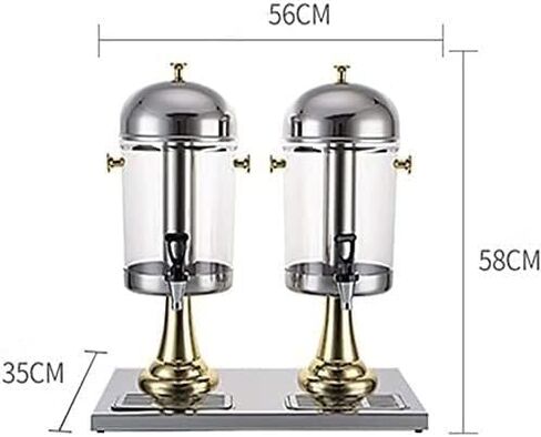 Beer Drinks Dispenser Beer Tower Dispenser Beer Dispenser Vending Machine Faucet Hot and Cold Drink Dispenser 2 Stainless Steel Juice Drinks 16L Home Bar Cask Ale Dispenser(Silver) in Saudi Arabia