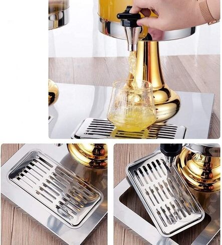 Beer Drinks Dispenser Beer Tower Dispenser Beer Dispenser Vending Machine Faucet Hot and Cold Drink Dispenser 2 Stainless Steel Juice Drinks 16L Home Bar Cask Ale Dispenser(Silver) in Saudi Arabia