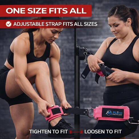 أحزمة الكاحل لآلات الكابل. أشرطة تمرين في الكاحل المريحة القابلة للتعديل مع حلقة D مزدوجة ، مثالية لتمارين Glutes ، تمارين الساق والعمليات. in Kuwait