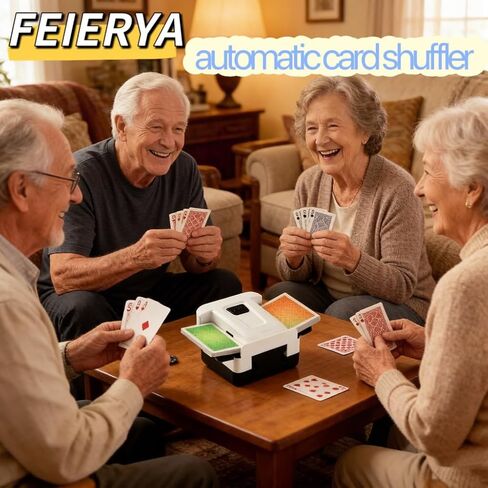 ماكينة خلط البطاقات الأوتوماتيكية من FEIERYA، ماكينة خلط بطاقات اللعب للعبة البطاقات المنزلية، والسفر، والبوكر، والبلاك جاك، والرومي in Saudi Arabia