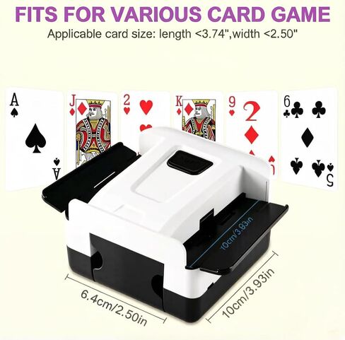ماكينة خلط البطاقات الأوتوماتيكية من FEIERYA، ماكينة خلط بطاقات اللعب للعبة البطاقات المنزلية، والسفر، والبوكر، والبلاك جاك، والرومي in Saudi Arabia