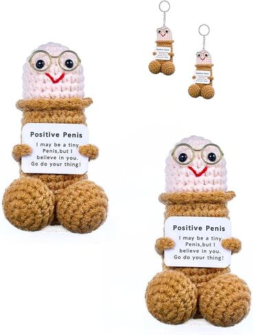 Funny Gag Poop Emotional Support Stuffed Positive Cochet Animals Pickle Gifts for Adult Men Women Brother,Weird Things Stuff Office Decor (Positive Gag Poo) in Saudi Arabia