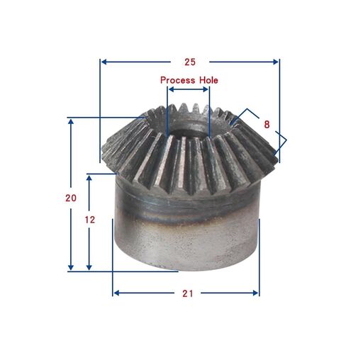 Steel Heavy Duty Motor Pinion Gear 1pcs Bevel Gear 1M24T Process Hole Carbon Steel Transmission Ratio 1:1 Parts in Saudi Arabia