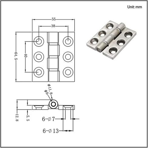 Stainless Steel Damping Silent Thickened Load-Bearing Hinge 1Pcs in Saudi Arabia