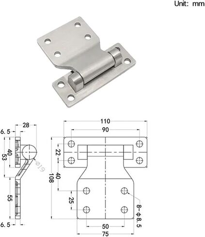 الفولاذ المقاوم للصدأ باب كبير المفصلي اكسسوارات الباب 1 قطعة in Kuwait