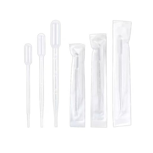 ماصة باستور بلاستيكية معقمة، قطارة LDPE معقمة سهلة التمزيق ملفوفة بشكل فردي 1 مل/2 مل/3 مل/5 مل/10 مل 100 / PK(10 مل 50 قطعة) in Kuwait