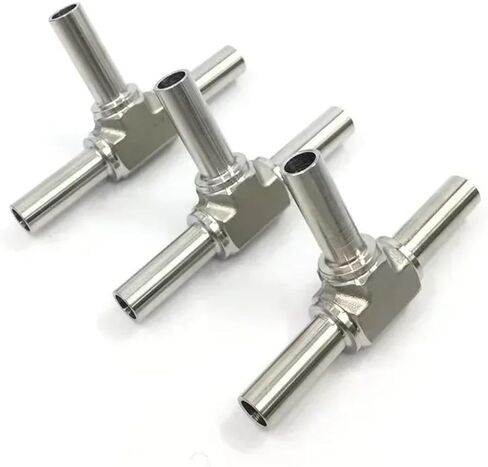 Tee 3 Ways Reducer 6 8 10 12 mm 1/4 3/8 1/2 3/4 Inch Auto Weld Pipe Fitting Connector Spillter 316L Stainless Steel BA Grade(16-1l4 Inch-16mm) Plumbing Fittings in Saudi Arabia