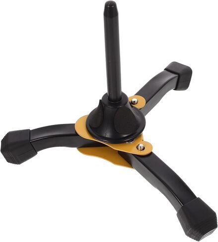 Kisangel Foldable Clarinet Stand Portable Tripod Bracket with Yellow Base, Compact Oboe and Flute Instrument Holder for Beginner Wind Music Accessories in Saudi Arabia
