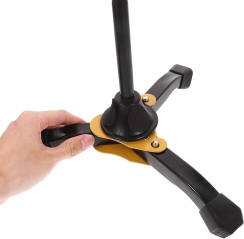 حامل كلارينيت قابل للطي من Holibanna مع قاعدة صفراء، ودعامة حامل المزمار ورف حامل ثلاثي القوائم، وملحق دعم أدوات الرياح للاستخدام المبتدئ والمحترف in Kuwait