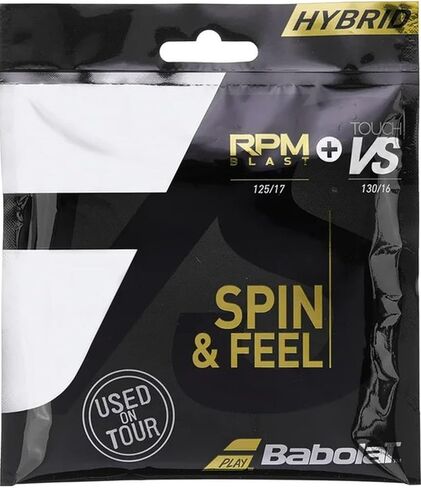 Babolat Hybrid RPM Blast 17g + Touch VS 16g Black Tennis String (Set) in Multipacks (1-2-4-6-8-Packs) in Saudi Arabia